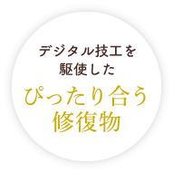 デジタル技工を駆使したぴったり合う修復物